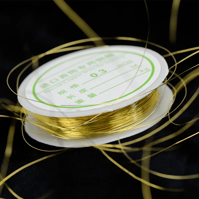 0.3mm Gold Copper Wire For Jewelry DIY Handmade Metalic Thread Tools Crafts Accessories Jewelery Connectors