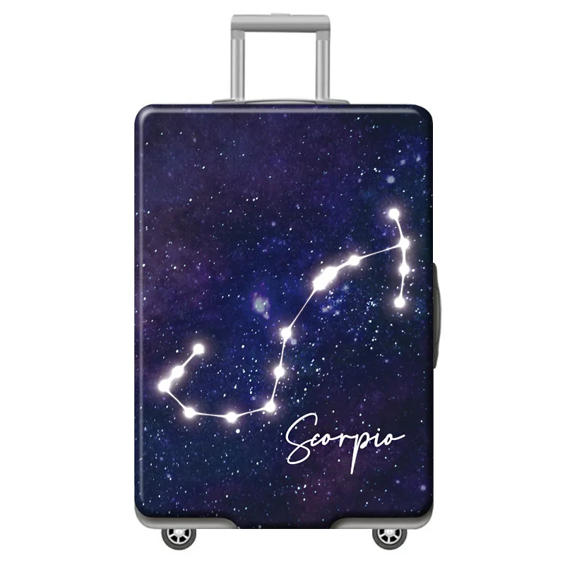 Scorpio Twelve Constellation уникальный чемодан пылезащитный чехол Новинка 12 багажный Защитный чехол эластичные пылезащитные Чехлы 18-32 дюймов дорожные аксессуары - Цвет: Scorpio