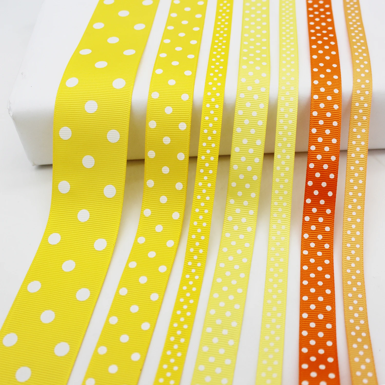 Ruban Gros-Grain à Pois 11 Couleurs - 33 Mètres Total - 9mm Largeur - Polyester - DIY Déco