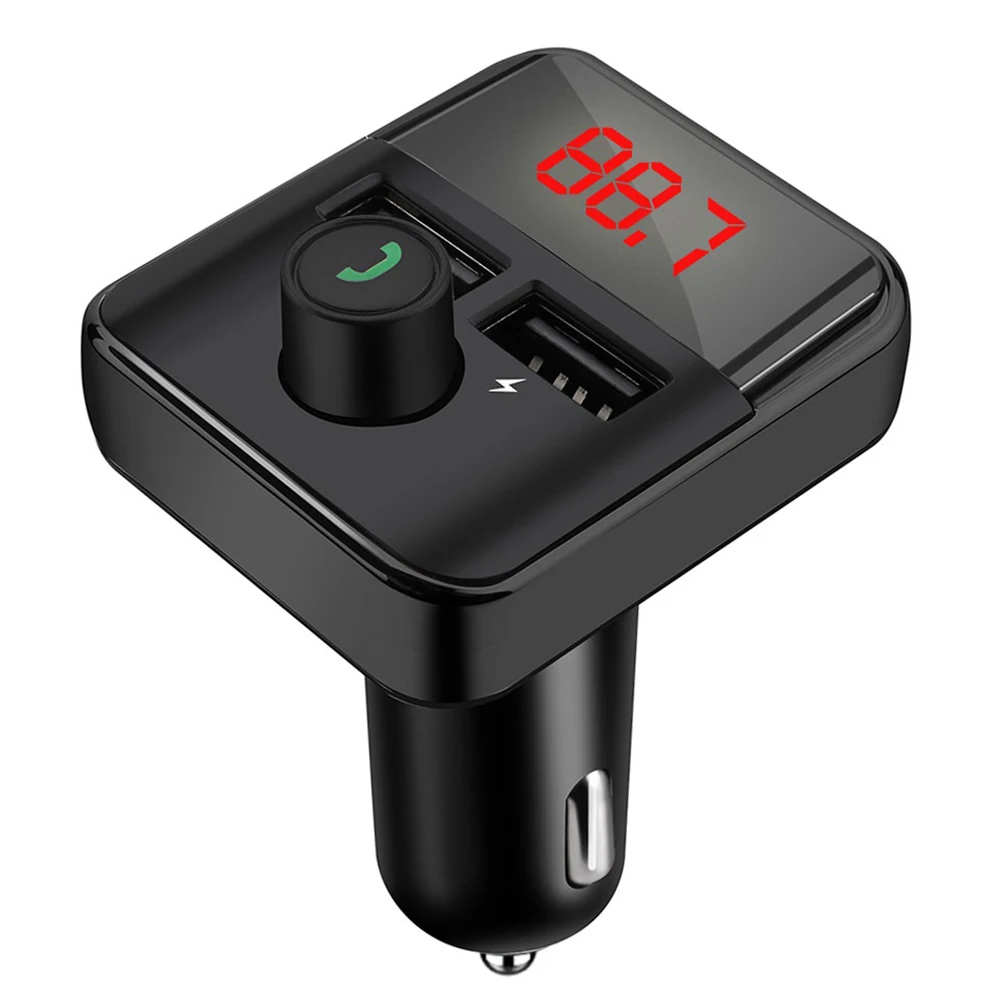 Аудио музыкальные аксессуары Беспроводная гарнитура двойной USB цифровой светодиодный дисплей Автомобильный Bluetooth fm-передатчик MP3 плеер стерео звук