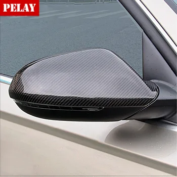 

Car Accessories For Audi RS6 S6 A6 C7 Carbon Fiber Mirror Cover Side Rear View mirror case with& without lane assist 2012- 2019