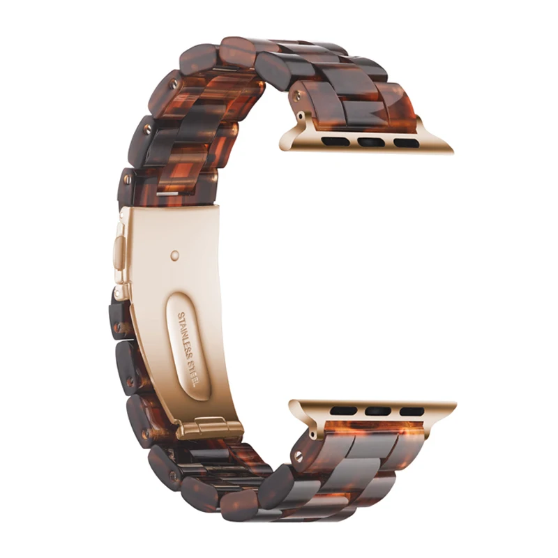 Ремешок из смолы, совместимый с Apple Watch, ремешок 42 мм, 44 мм, серия 3, серия 4, модный из смолы, ремешок для часов для женщин и мужчин