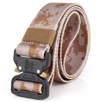 

Belt Self Defense Outdoor Tactical Men's Safety Drop-proof Wear-resistant Adjustable Nylon Aluminum Alloy Lifeline 125*3.8cm
