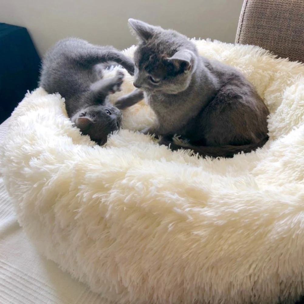 

Round Cushion Soft Pet Mat Kennel Cat Winter Warm Sleeping Bag Puppy Cushion Mat Portable Cat Supplies 50/60cm Dog Round Cushion