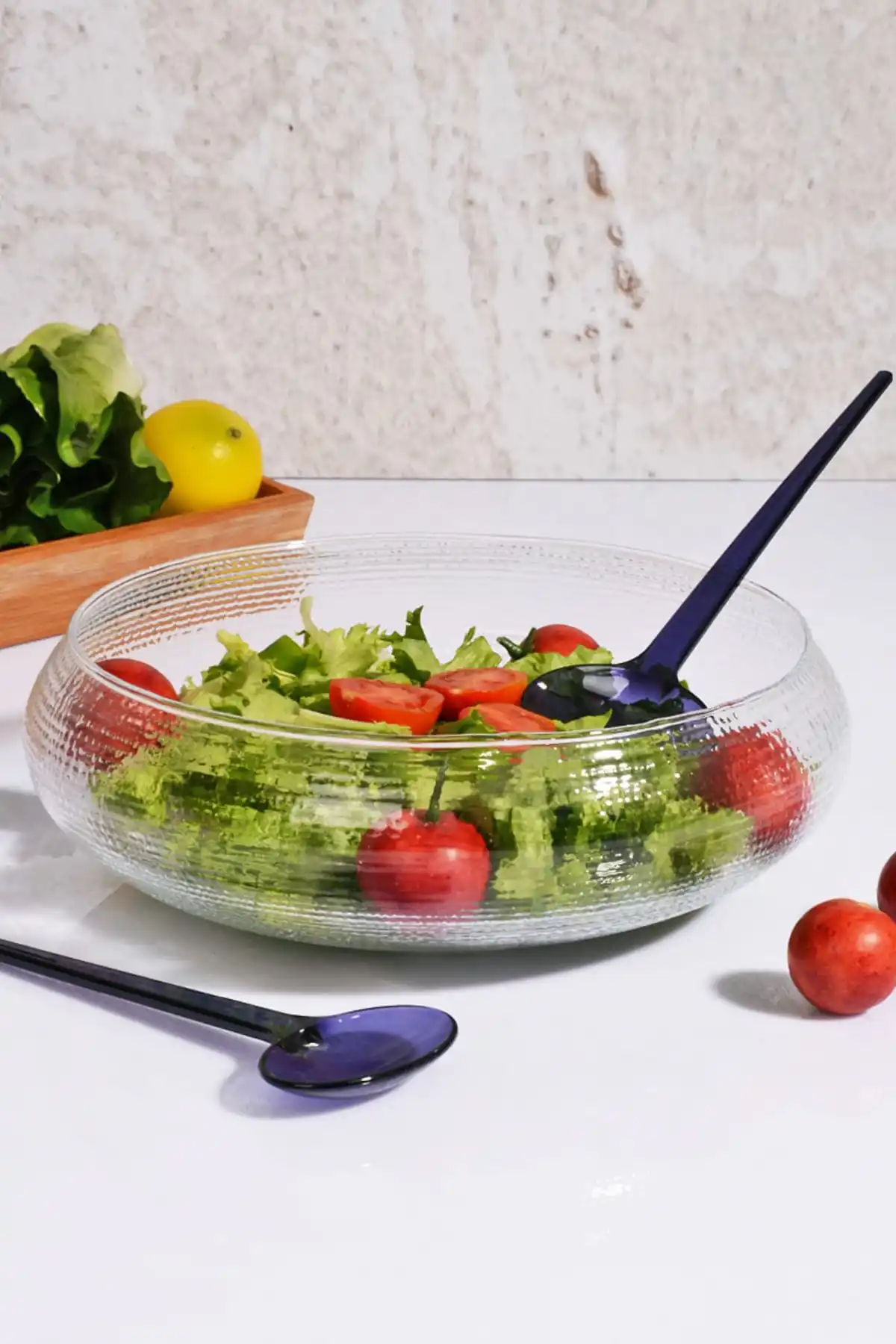 

Sampurchase Large Glass Salad Bowl