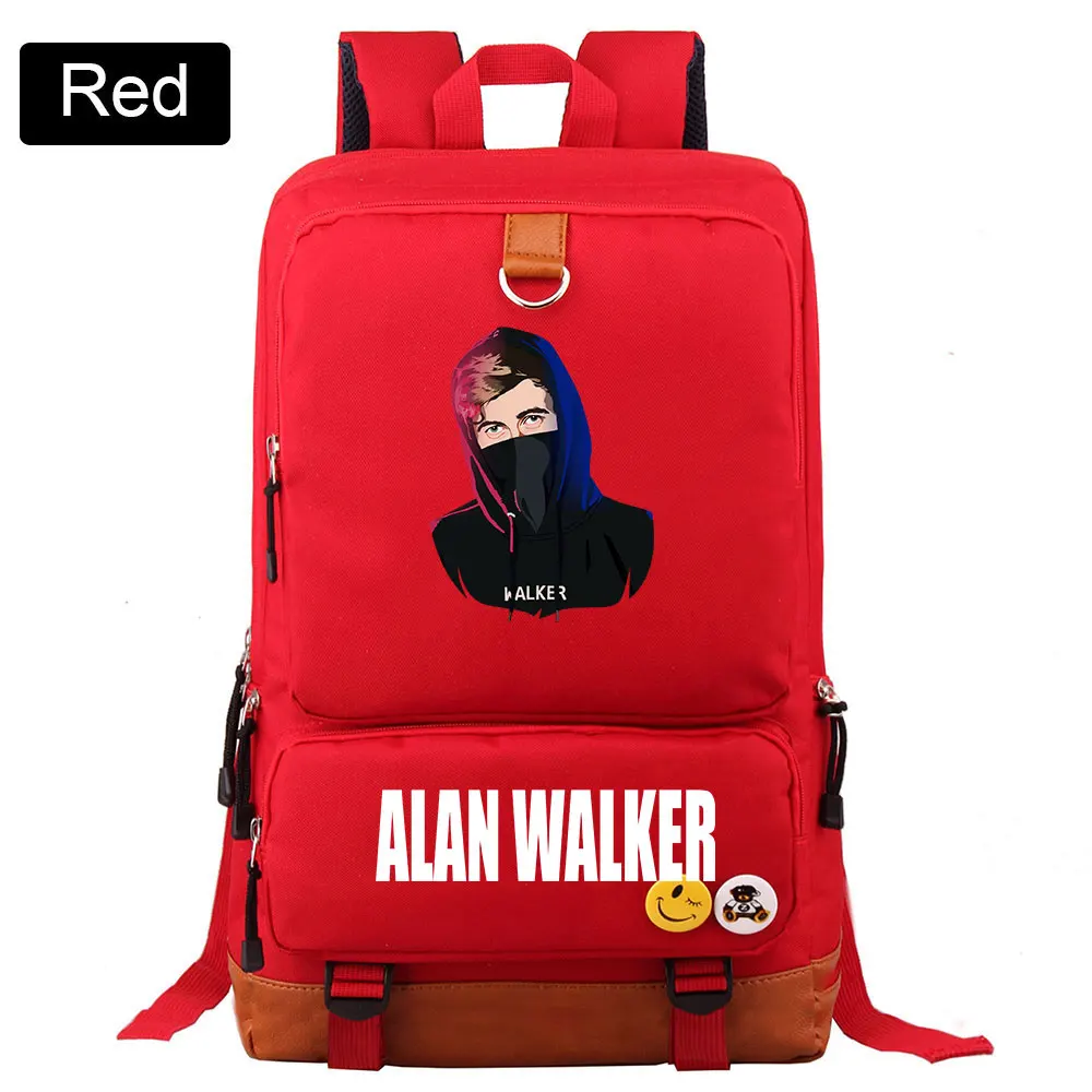 D42 -18 Музыка DJ Fade Alan Walker письмо мальчик девочка Книга школьная сумка женский рюкзак подростковые школьные сумки мужские Студенческие Лоскутные рюкзаки - Цвет: D42 -18