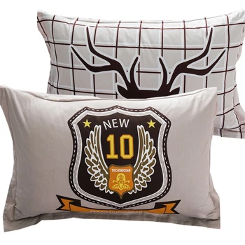 

Papa&Mima 2pcs/lot Bed Pillowcase 19*29" Cotton Printed Pillow Sham Single Pillow Cover 48*74cm