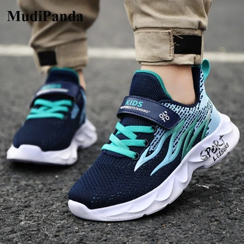 

MudiPanda Children Sneakers For Boys Shoes Autumn Girls Running Shoes Outdoor Kids Basket Footwear Walking Blue Sport Shoes