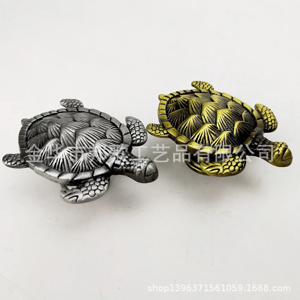 Гальванизированная Золотая серебряная патина мультяшная черепаха ручка производители отечественная импортная ручка из цинкового сплава