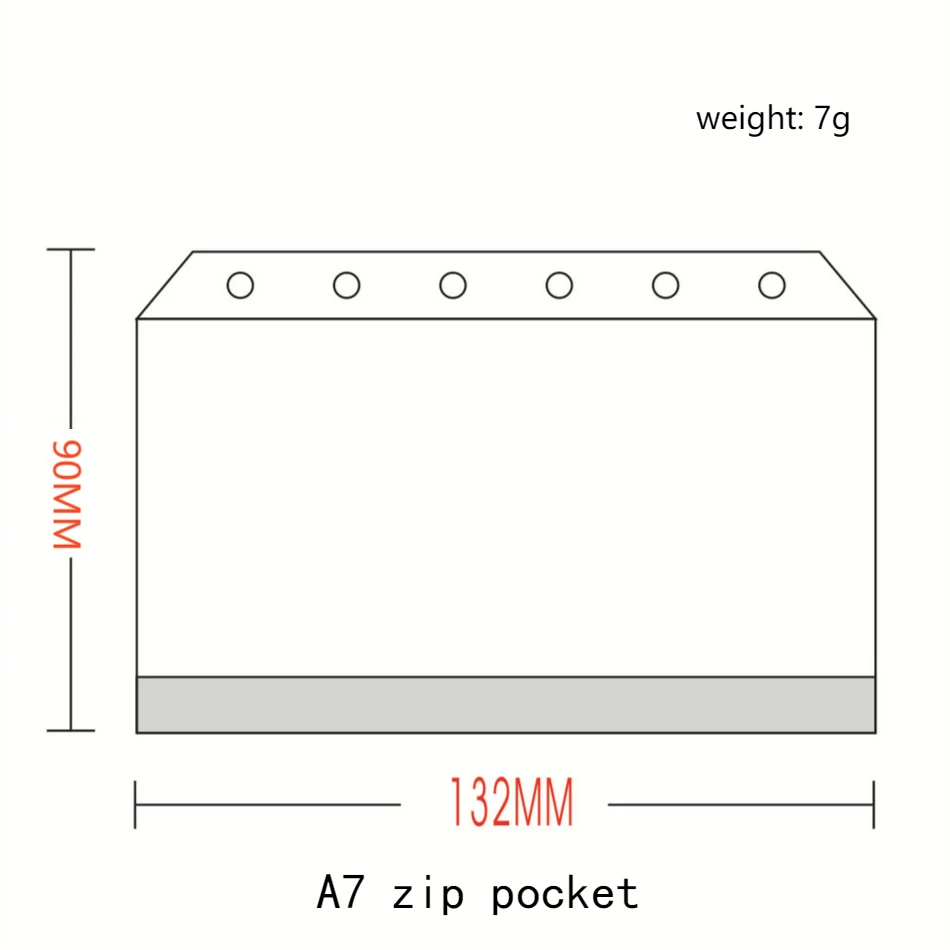 Сумка на молнии со свободным листом A5 A6 A7 B5 A4 прозрачная сумка для хранения банкнот визитная карточка карман свободный лист ручные