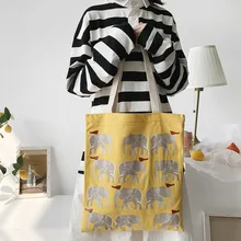 Raged Sheep Милая Женская Студенческая парусиновая модная сумка через плечо сумка шоппер животный узор Большая вместительная сумка для девочек шоппер