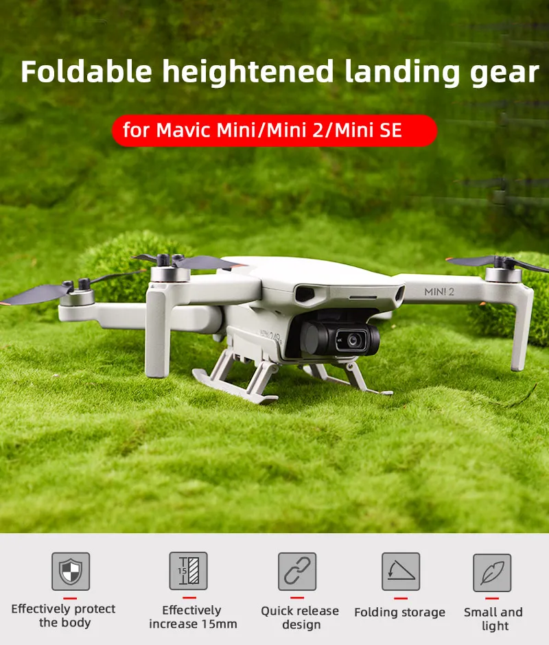 Extension Safe Landing Bracket Protector Guard Handheld Take-Off RC Drone Landing Accessories Calmson Extended Landing Gear Leg for DJI Mavic Mini