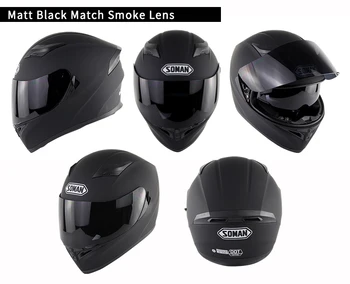 

capacete moto Racing ECE Approva Full Face Helmets Double Lens Highway Riding Helmet Motorcycle Helmet Soman SM960+Multi Visor