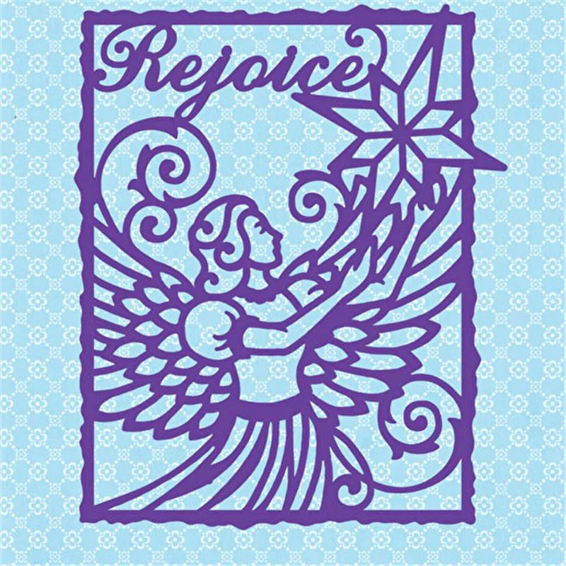 

Eastshape Rejoice Angel Frame Metal Cutting Dies Scrapbooking for Card Making DIY Embossing Cuts New Craft Dies Cover Die