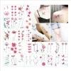 

30pcs/set Waterproof Tatuajes Temporales Long Lasting Flower Rose Fake Tattoo for Women Hands Leg Face Fake Tattoo Gecici Dovme