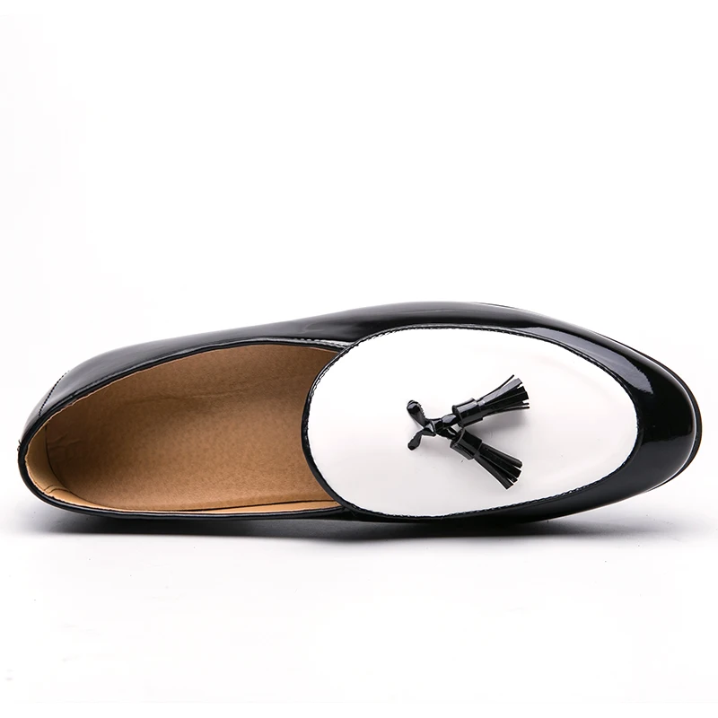 Tassel Leather Shoes Men Loafers Casual Slip on Men Dress Shoes Italian Wedding Formal Shoes Breathable Party Shoes Moccasins 3