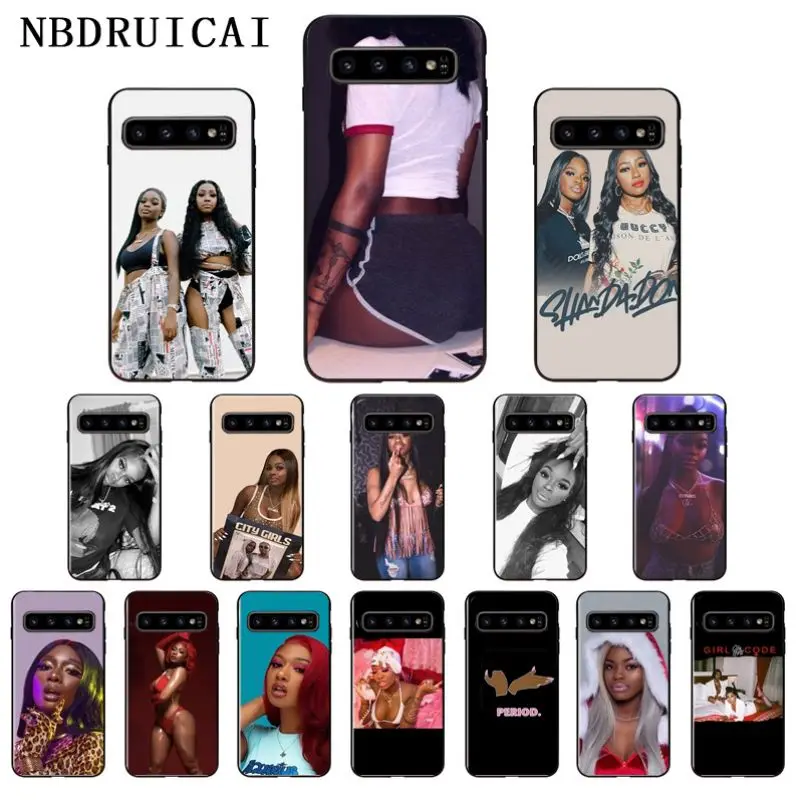 

NBDRUICAI JT City Style Webbedepp Girls Silicone Phone Case for Samsung S9 plus S5 S6 edge plus S7 edge S8 plus S10 E S10 plus