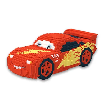 

Disney Lightning McQueen model assembled building blocks Racing model building blocks brain game Small building blocks gift