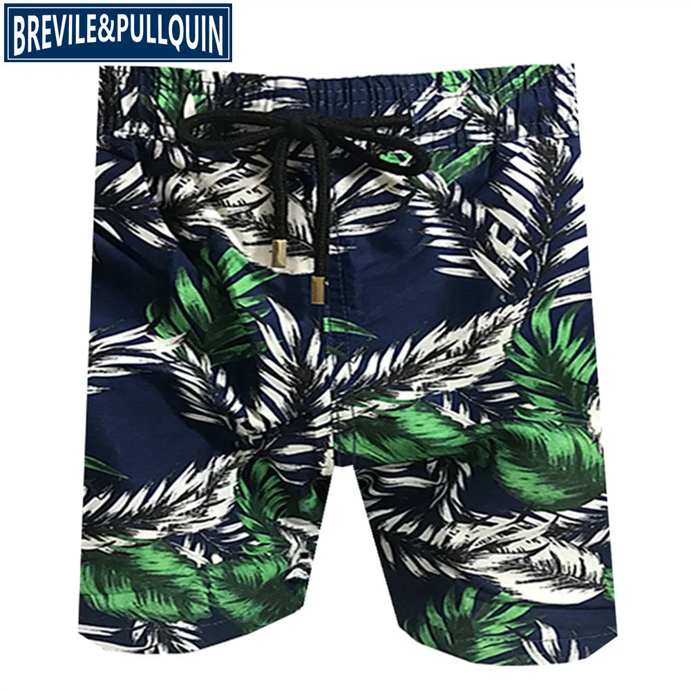 H Весна Лето бренд Brevile pullquin Бермуды пляжные купальные костюмы для взрослых пляжные шорты мужские сексуальные черепахи плавки быстросохнущие - Цвет: H