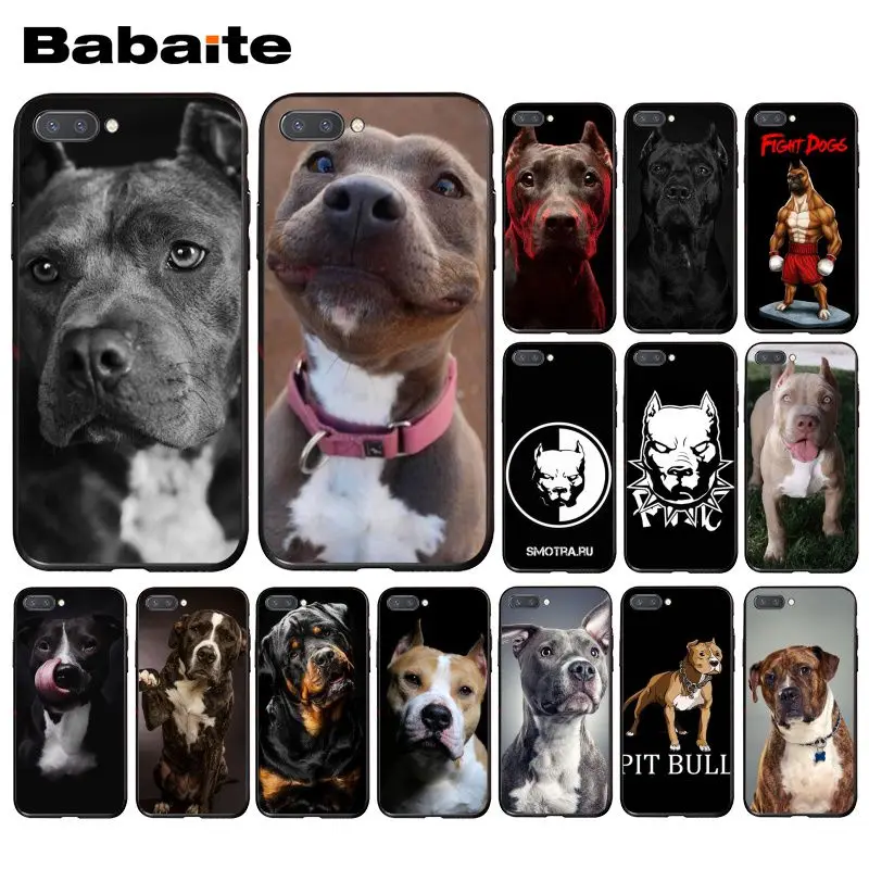 

Babaite Pit Bull Lovely Pet Dog Pitbull Phone Case for Huawei Honor 8X 9 10 20 Lite Honor 7A 7C Honor10i View20