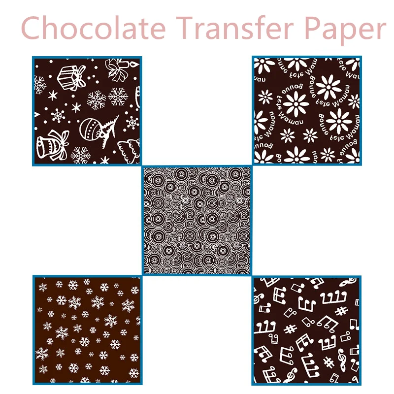 Colorful DIY Chocolate Transfer Sheet Food Decoration Paper Set(50 pcs)