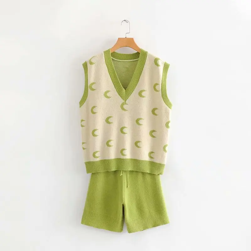 

Rn-a190748 New Products Design Dazzle Yafeng Knitted Two-Piece Set