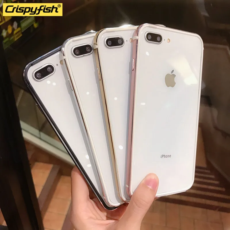 Модный простой ТПУ металл рамка для iPhone 5S 6 6s силиконовый чехол 7 8 Plus X Xr Xs Max