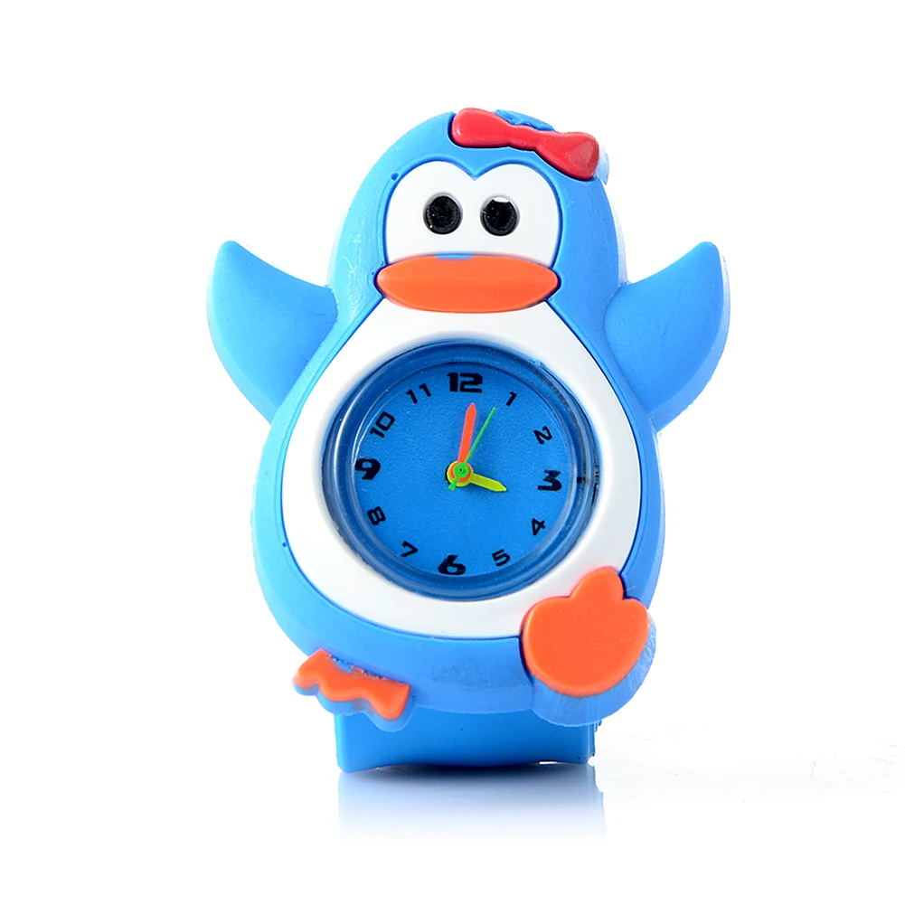 penguin Новые часы с 3D рисунком, 16 видов детских часов с животными, Детские кварцевые наручные часы для девочек и мальчиков, более интимный подарок - Цвет: penguin