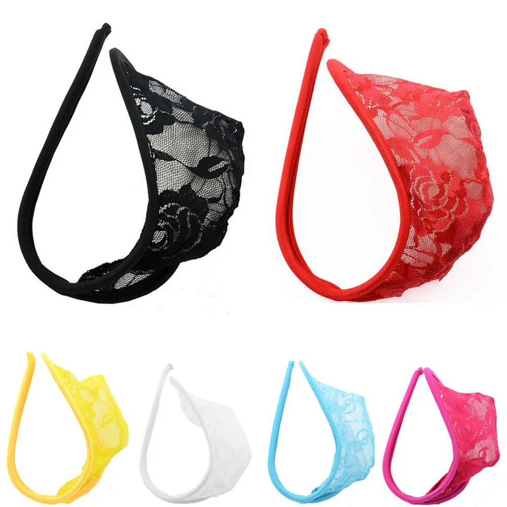 

Lace C Trousers String Thong Men Ultra-thin Bikini Thong Man Sexy U Convex Underwear Gay Pouch Underwear Tanga Slip G-strings