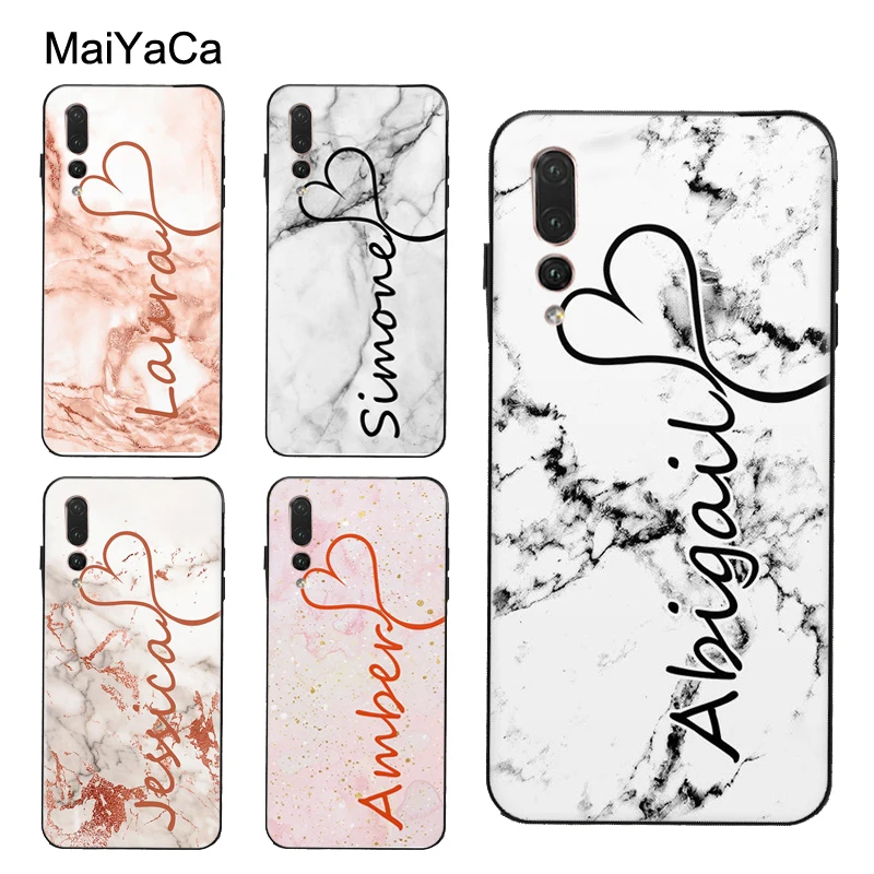 

MaiYaCa PERSONALISED MARBLE CUSTOM NAME Case For Huawei P20 P30 Lite Pro P Smart Mate 20 10 Lite Honor 20 8X Nova 3I Y9 Y7 Prime