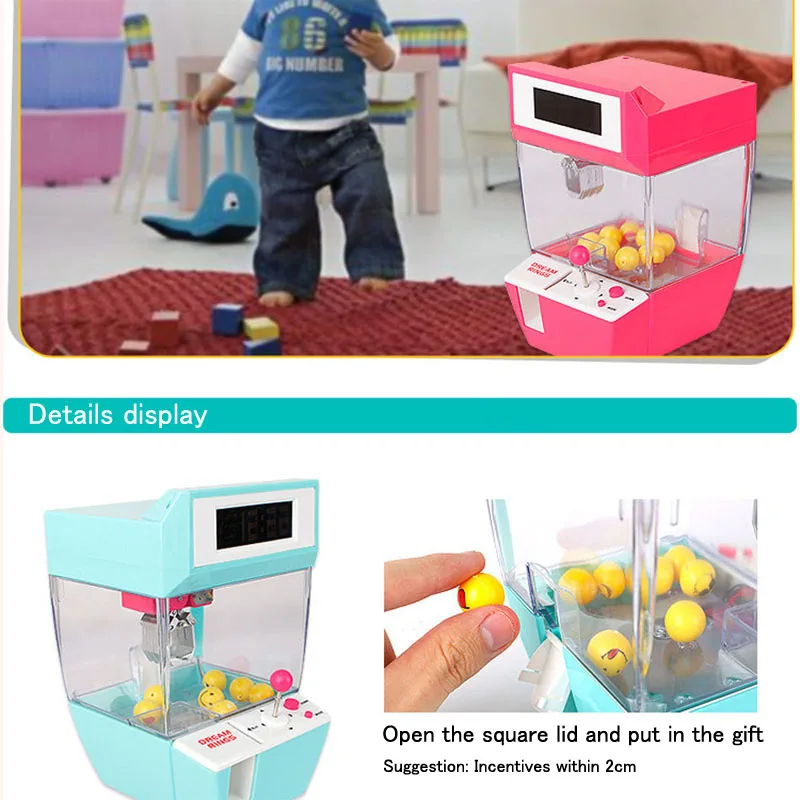 Мини-Монета кукла игра аркадная машина ловушка Будильник Электрический торговый коготь машина кукла Кэнди граббер конфеты граббер машина