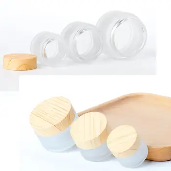 

5g/10/15/30/50/100ml Empty glass Matte Clear Cosmetic Jars Makeup Container Lotion Bottle Vials Face Cream Sample Pots Gel Box