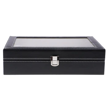 

High Capacity Watch Storage Box w/ Lock and Removable Partition Jewelry Box