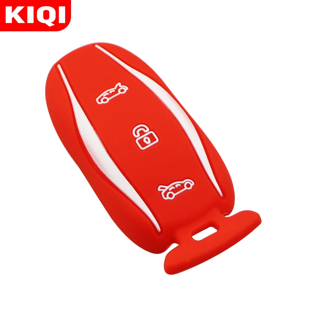 Силиконовый чехол KIQI для ключа с дистанционным управлением Карманный Брелок Tesla