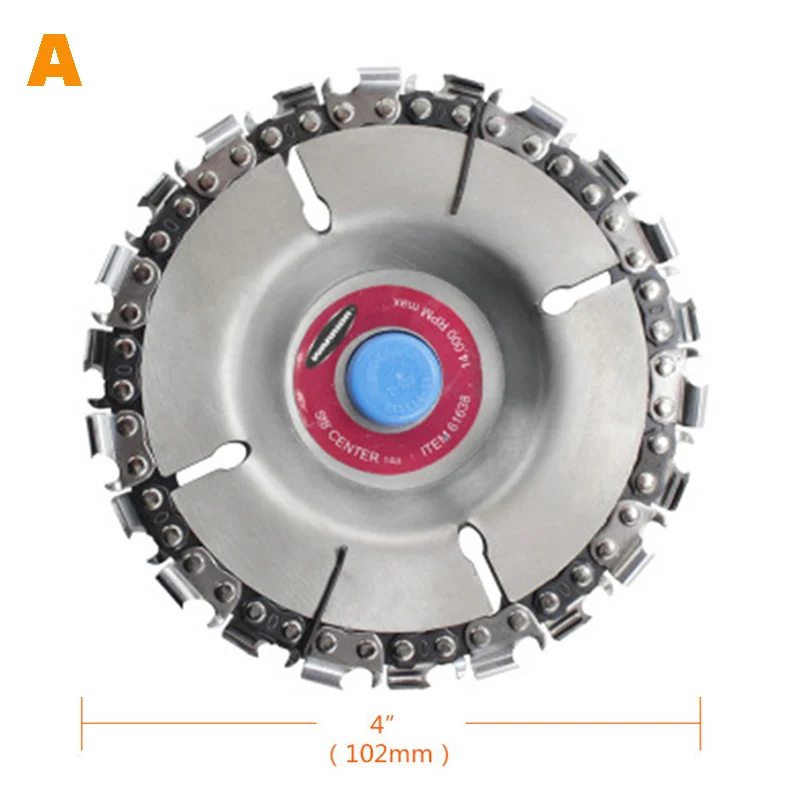 ZK20 4/5 дюймов зубной шлифовальный диск тонкая цепная пила 4 дюйма угловая резьба по дереву шлифовальный станок цепной диск для 100/115 угловая шлифовальная машина - Цвет: 4 inches