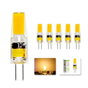 

5Pcs/lot 2020 G4 AC DC 12V Led Sapphire COB bulb Lamp 3W 6W Dimmable Replace halogen lamp light 360 Beam Angle luz lampada led