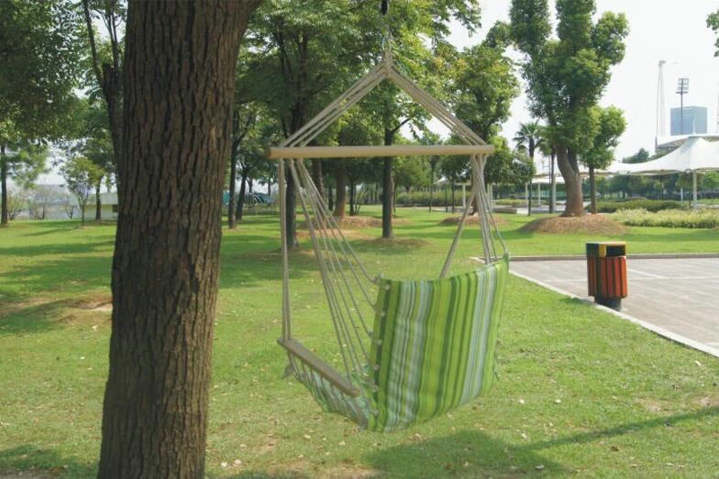 Cotton Canvas Outdoor Patio Swing Hanging Chair Indoor Outdoor Hanging Seat Adult Swing Seat Camping Hammock Breathable Soft