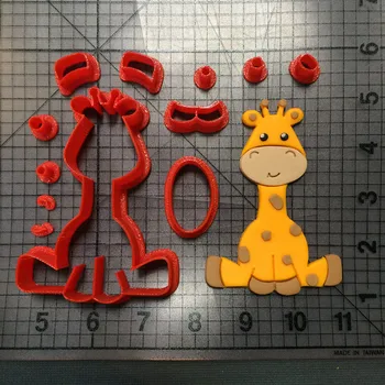 

Baby giraffe cookie cutter mold kitchen baking supplies cake icing decoration mold fudge tool set 3D printing customization