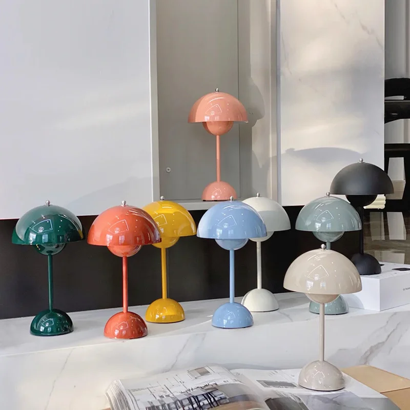 Denmark Design Flowerpot Nordic Decoration Table Lamp Rechargeable Wireless for Wedding Bedroom Desk Bedside Night Lighting |