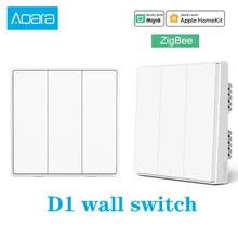 Aqara Wand Schalter D1 Zigbee Smart Null Linie Feuer Draht Licht Fernbedienung Wirelss Schlüssel Wifi Schalter Ohne Neutral utral mi Hause