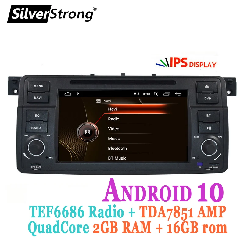 Автомобильный DVD плеер SilverStrong на Android 318 1din для BMW E46 320 gps DAB M3 3 серии 320/325/330/335/