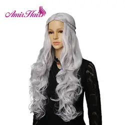 Amir длинные волнистые синтетические парики для женщин блонд цвет Игра Престолов Дейенерис Таргариен косплей парик Термостойкое волокно
