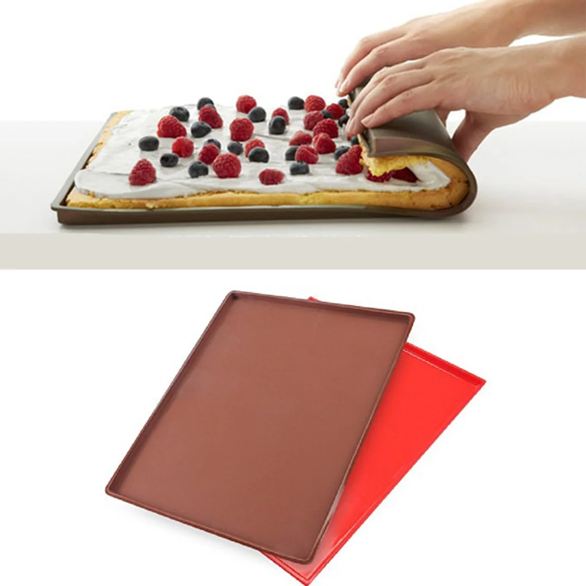 

Silicone Oven Mat Cake Roll Mat Baking Cake Pad Roll Pad Non-Stick Bakeware Baking Tools Kitchen Accessories Mats