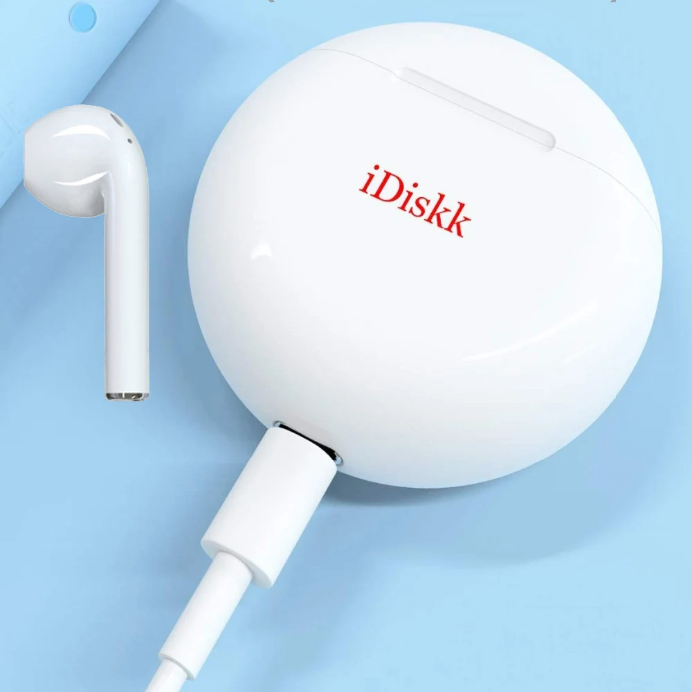 

New iDiskk Mini TWS Earphone Bluetooth 5.0 Earbuds Wireless HiFi Sound Sport Touch Control with charging case for mobile phone