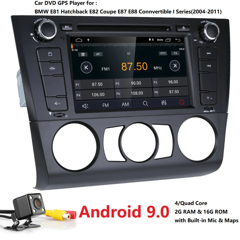 Cheap 2G RAM 1Din 7 Inch Car DVD Player For BMW/E81/E82/E87/E88 GPS Navigation 1024*600 1080P WIFI 4G Bluetooth SWC RDS DSP DAB Camera 0