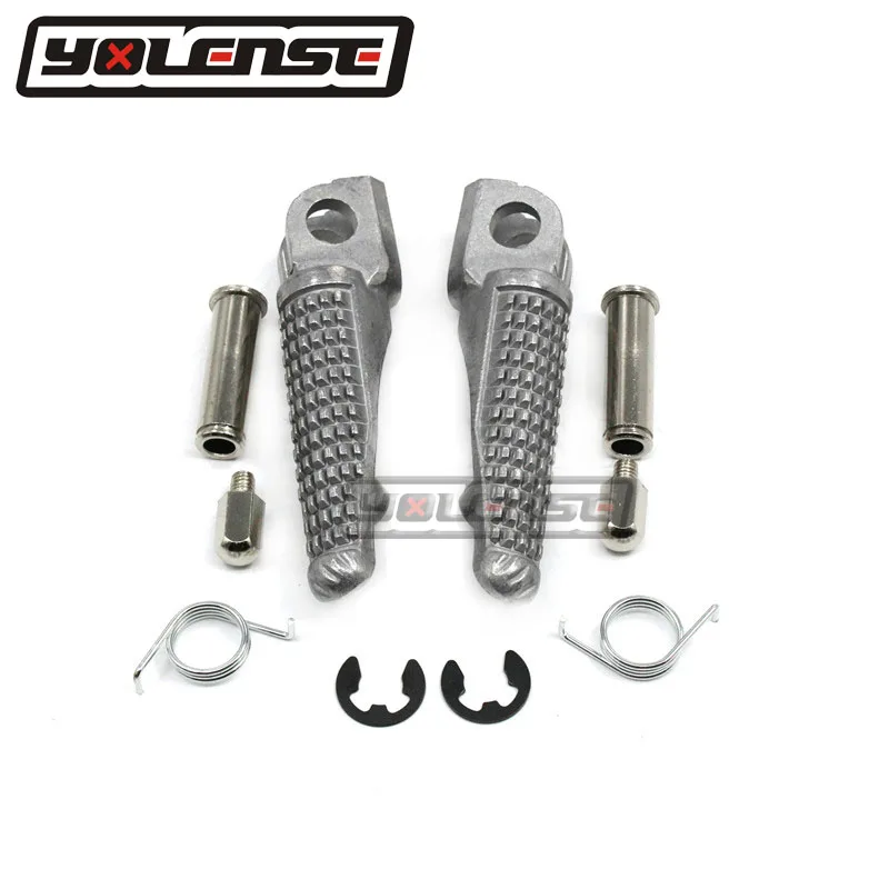 Aluminum Motorcycle Front Passengers Foot Pegs Foot Rests With Brackets For Kawasaki ZX10R ZX 10R ZX-10R 2004-2005