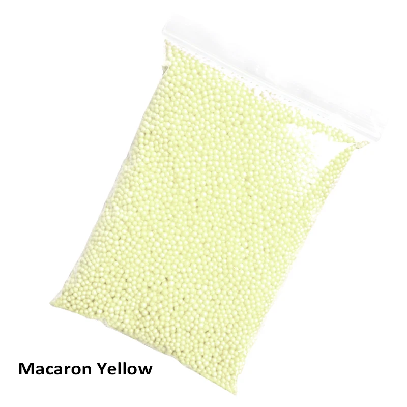 Macaron Yellow 15 г/упак. пенопластовые шарики из полистирола, бусины, бутылка для наполнителя, маленькие крошечные частицы снега, грязи, DIY, клейкие аксессуары, украшения - Цвет: Macaron Yellow