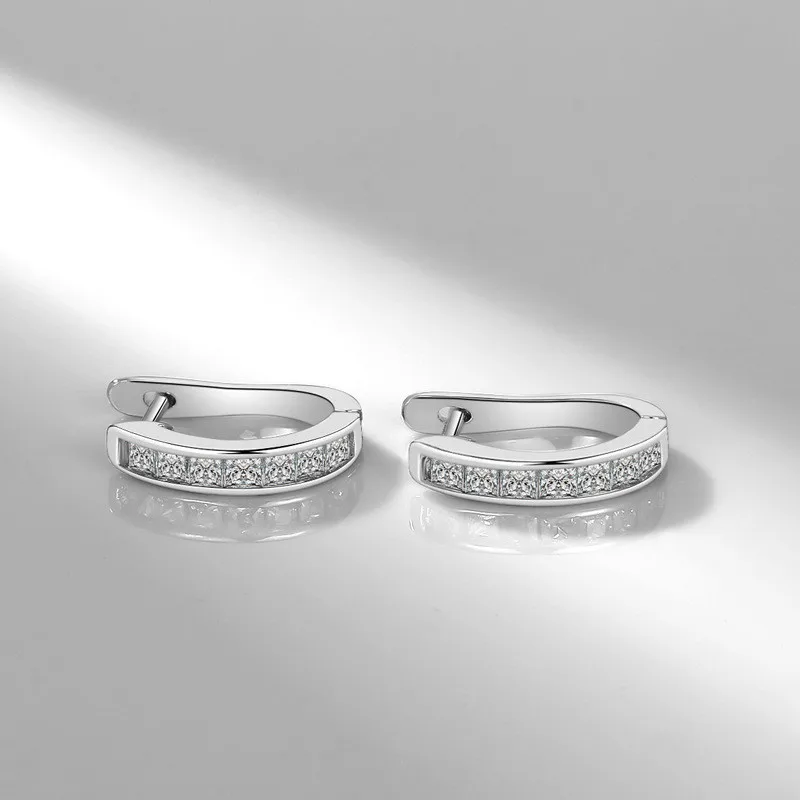 Серьги-клипсы для женщин, 925 серебро, простая мода, кубический цирконий, свадебные, обручальные ювелирные изделия, Brincos, аксессуары CCE640
