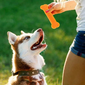 

Strong Excellent Durable Dog Chew Toys Rubber Bone toy for Aggressive Chewers Indestructible