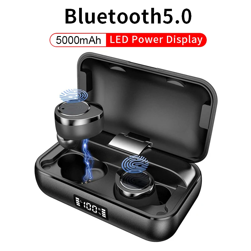 X13 TWS 5.0 Bluetooth Earphone Stereo Headset Wireless Earbuds IPX7 Waterproof Earphone LED Smart Display 5000mAh Power Bank X13 TWS 5.0 Bluetooth Earphone Stereo Headset Wireless Earbuds IPX7 Waterproof Earphone LED Smart Display 5000mAh Power Bank